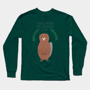 Movie Buff Beaver Long Sleeve T-Shirt